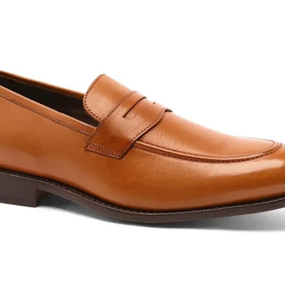Anthony Veer Gerry Leather Penny Loafer in Tan main image 4